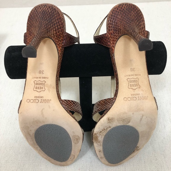 Jimmy Choo Snakeskin Sandals - Picture 2 of 5